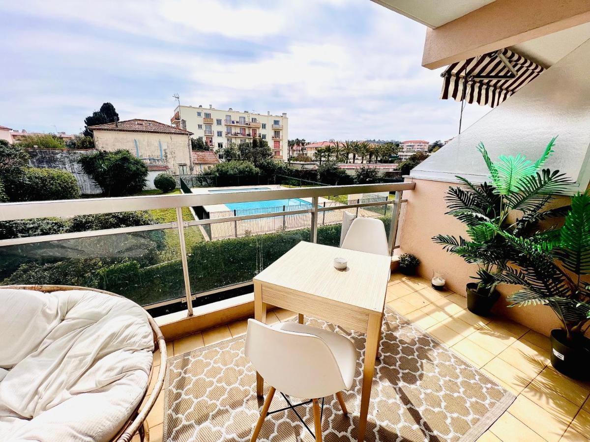 Les Palmiers - Appartement Avec Piscine Proche Plages - Wifi Et Clim Antibes Exteriér fotografie