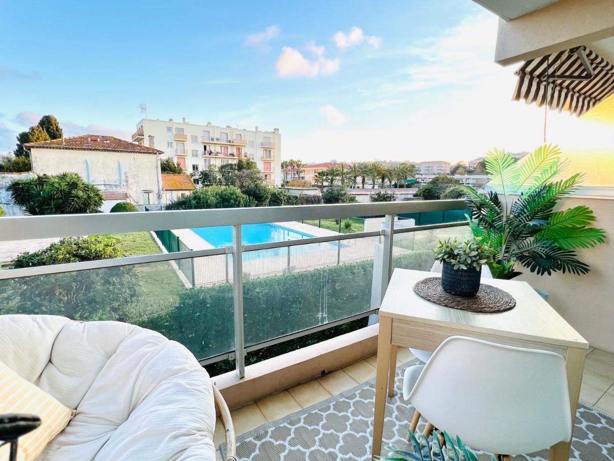 Les Palmiers - Appartement Avec Piscine Proche Plages - Wifi Et Clim Antibes Exteriér fotografie